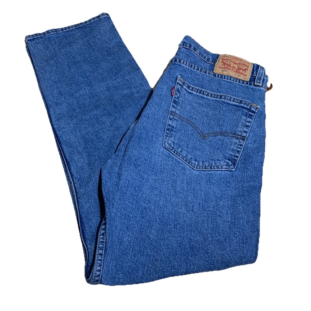 Levi's 505 Men's Jeans W36x L32 Blue  Regular Fit Denim Straight‎ Leg